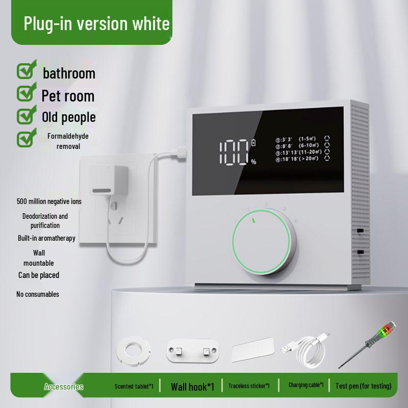 Free Shipping Negative Ion Air Purifier & Bathroom Deodorizer - Removes Formaldehyde & Secondhand Smoke