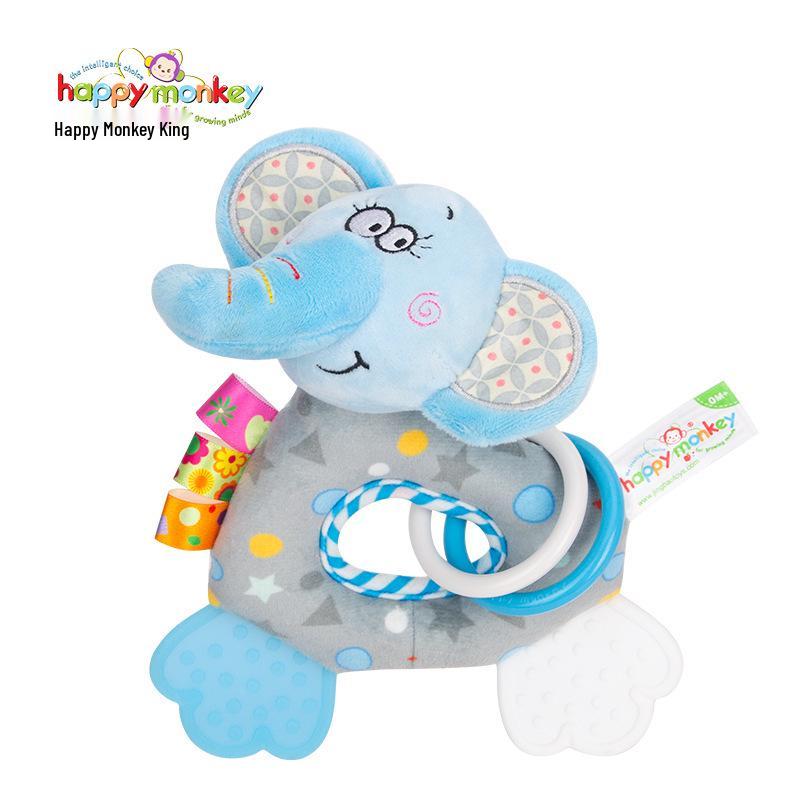Счастливая Обезьянка Плюшевая Погремушка-Грызунок для Новорожденных