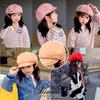 Newsboy Hunting for with for Children [miaotti] Cap, Beret, Cap, Girls' Hat, Kids' Cap, Girls, Brim, (pink)