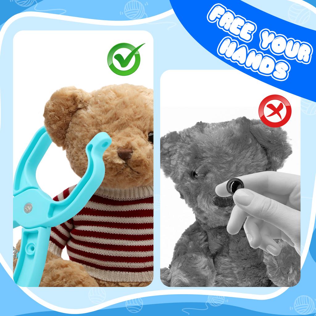 Crochet Eye Tool | Safety Eye Tool Pliers for Attaching Safety Eyes - Doll Making Supplies, Fits 5-30mm Stuffed Animal Eyes