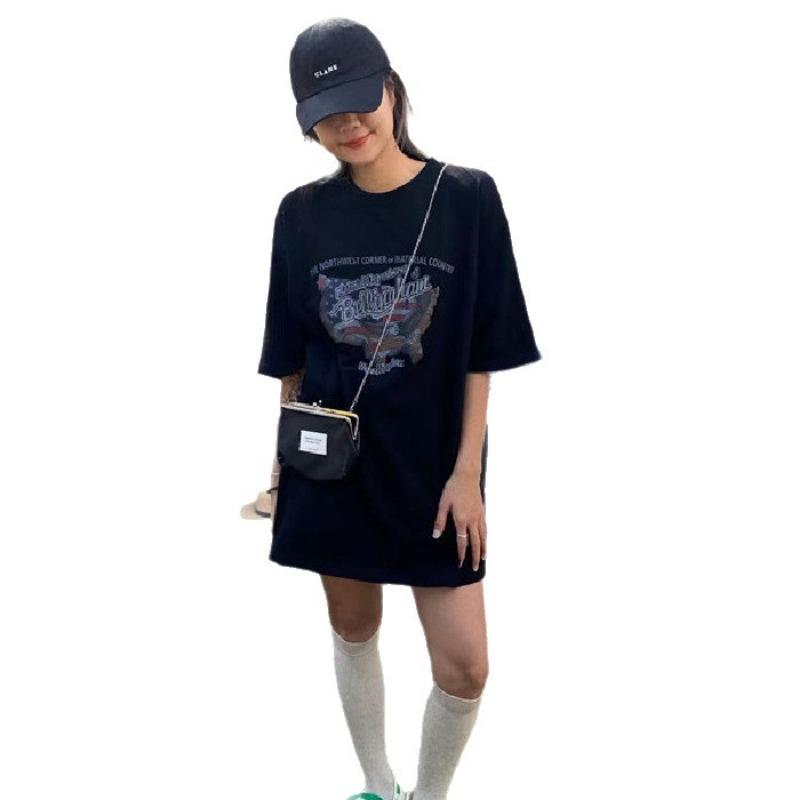 A New Summer Loose and Versatile Printed Short-sleeved T-shirt