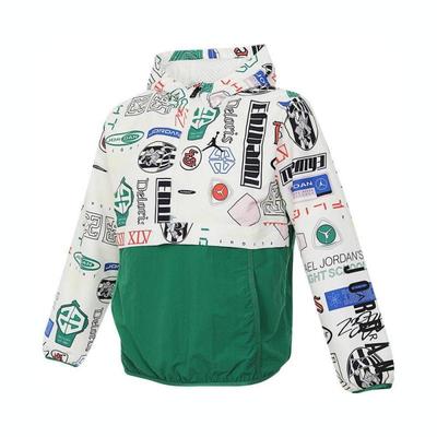 Jordan Deloris Flight Air Series 23 Gewebte Kapuzenjacke Bequeme Kinderjacken Weiß IB8356-133