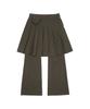 THE COLDEST MOMENT Tcm Skirt Layered Pants (Brown)