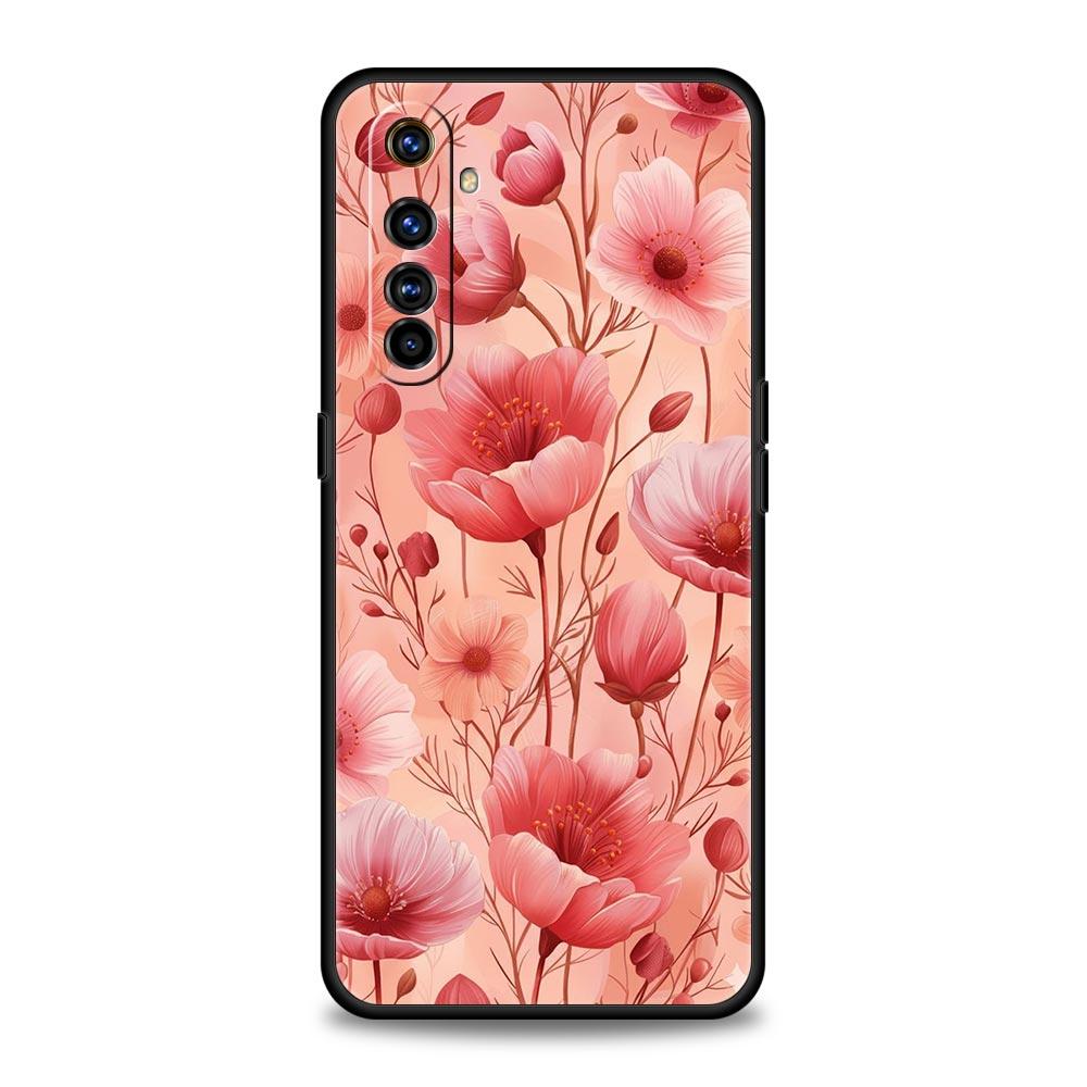 Abstract Plants Flower Soft TPU For Realme 13 12 11 10 9 Pro Plus GT3 GT2 C21 C25 C35 C53 C55 C67 Pro 5G Phone Case Cover Fundas