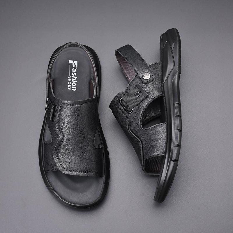 2025 Sandals Man Summer Breathable Luxury Roman Sandals Outdoor Non Slip Beach Flat Bottom Casual Open Toe Sneaker Sandals