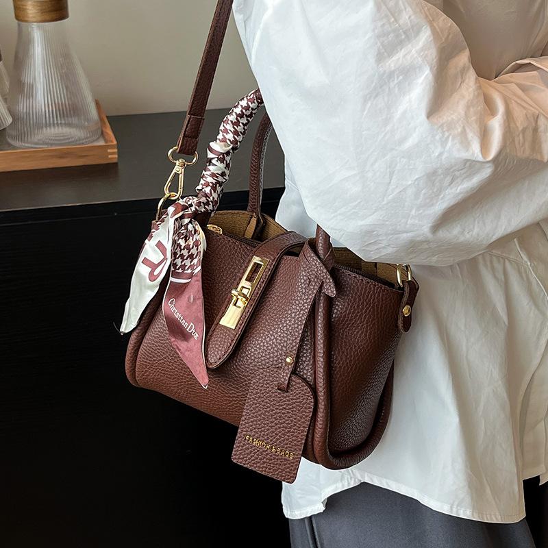 Mode exquisite Litschi-Muster Temperament tragbar Gemüsekorb Tasche weiblich ausländisch vielseitig hoher Sinn lässig Pendler Umhängetasche