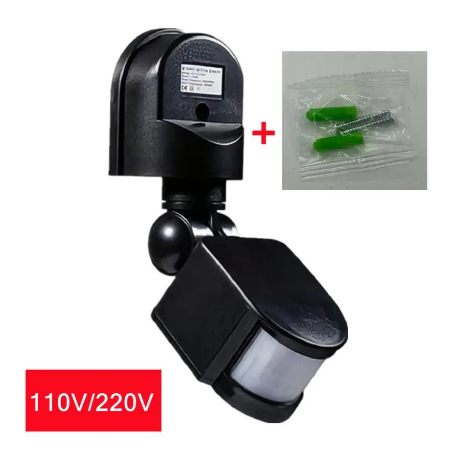 Motion Sensor LED Light 85-265V Automatic Infrared PIR Infrared Detector 180 Degree Rotating Outdoor Timer Switch Motion Sensor
