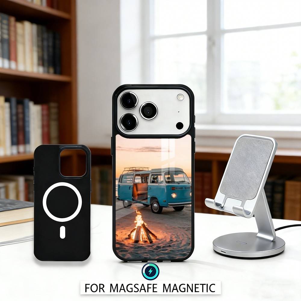 C-Combi V-Van Surfs Phone Case For iPhone17,16,15,14,13,12,Pro,Max,Magnetic For Magsafe Wireless Charging iPhone12