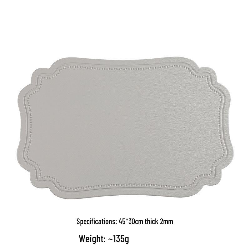 Nordic Retro Faux Leather Placemat: Waterproof, Oil-Proof, Insulated, Anti-Scald Table Mat for Household Use