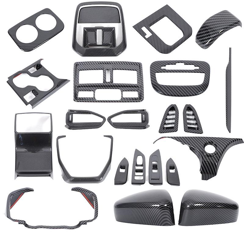 ABS Carbon Fiber For Subaru Forester 2026+ Center Control Shift Panel Air Outlet Frame Glass Lift Frame Sticker Accessories