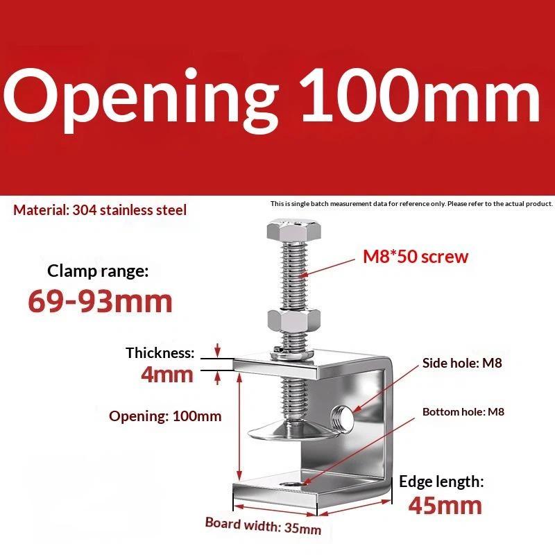 Galvanized Carbon Steel Tiger Clamp Multiple Shapes Open Height 20-130Mm Thickened Material Fixed Fixture Clamping Device