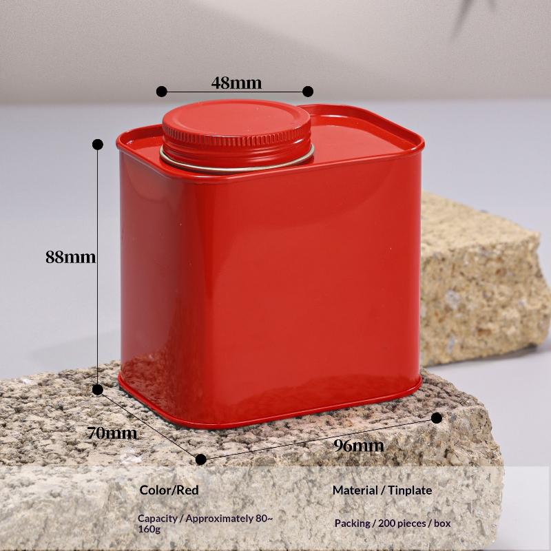 

1Pcs Packaging Box Small Tea Tin Mini Travel Household Sealed Jar Empty Solid Tan Storage Can Green Black Tea червоний