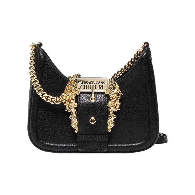 

Versace Jeans Couture Vintage Commuter Chain Leather Underarm Handbag Shoulder Bag Women Handbags Black 73VA4BF5-ZS413-899 Basic Set (Bag+Dust Bag)
