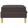 Storage Ottoman with Dark Brown Fabric