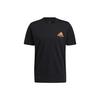 Horns Tee Basketball Print Crew Neck Short Sleeve T-Shirt Men Tops Black GN5112
