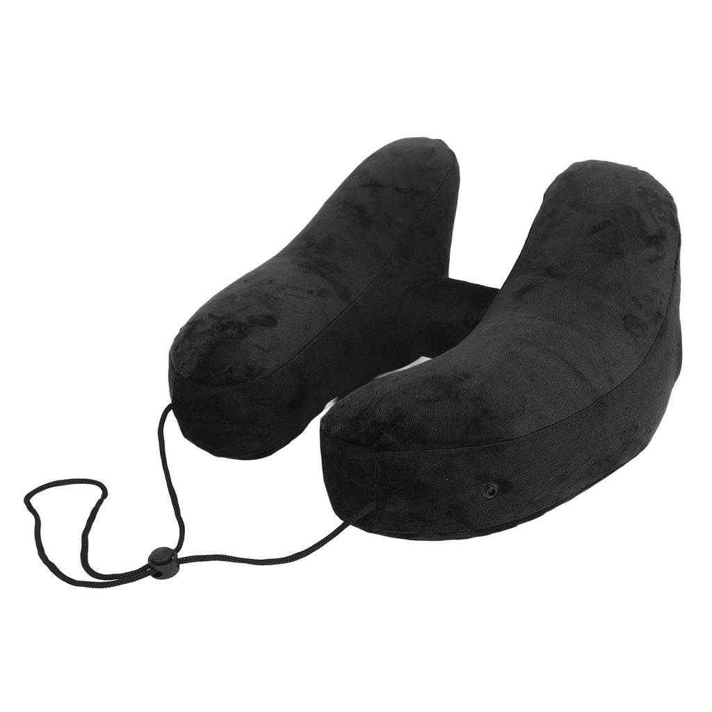 Inflatable Travel Pillow H Shaped Detachable and Washable Quick Fill with Storage Bag and Hat
