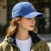 Breathable Baseball Hat Embroidery Sun Pattern Hat, Adjustable Back Buckle Retro Distressed Style Cap, Washed Cotton Fabric Outdoor Sunshade Cap Soft