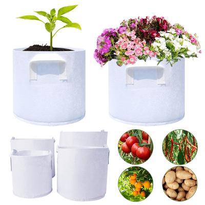 5PCS Non-woven Fabric Tree Planting Bags Thickened White Large Saplings Seedling Pots Garden Flower Pots Nursery Grow Bags