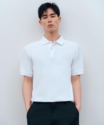 [Cooltandard] Pique Polo Shirt [White]