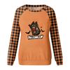 Women's Long Sleeve Crewneck Top with Halloween Print for Casual Fashion