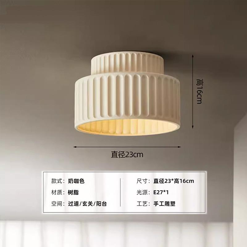 

Скандинавский кремовый светодиодный потолочный светильник, смоляные лампы, спальня, коридор, гостиная, кабинет, ресторан, потолочная лампа, домашний декор для помещений, светильник