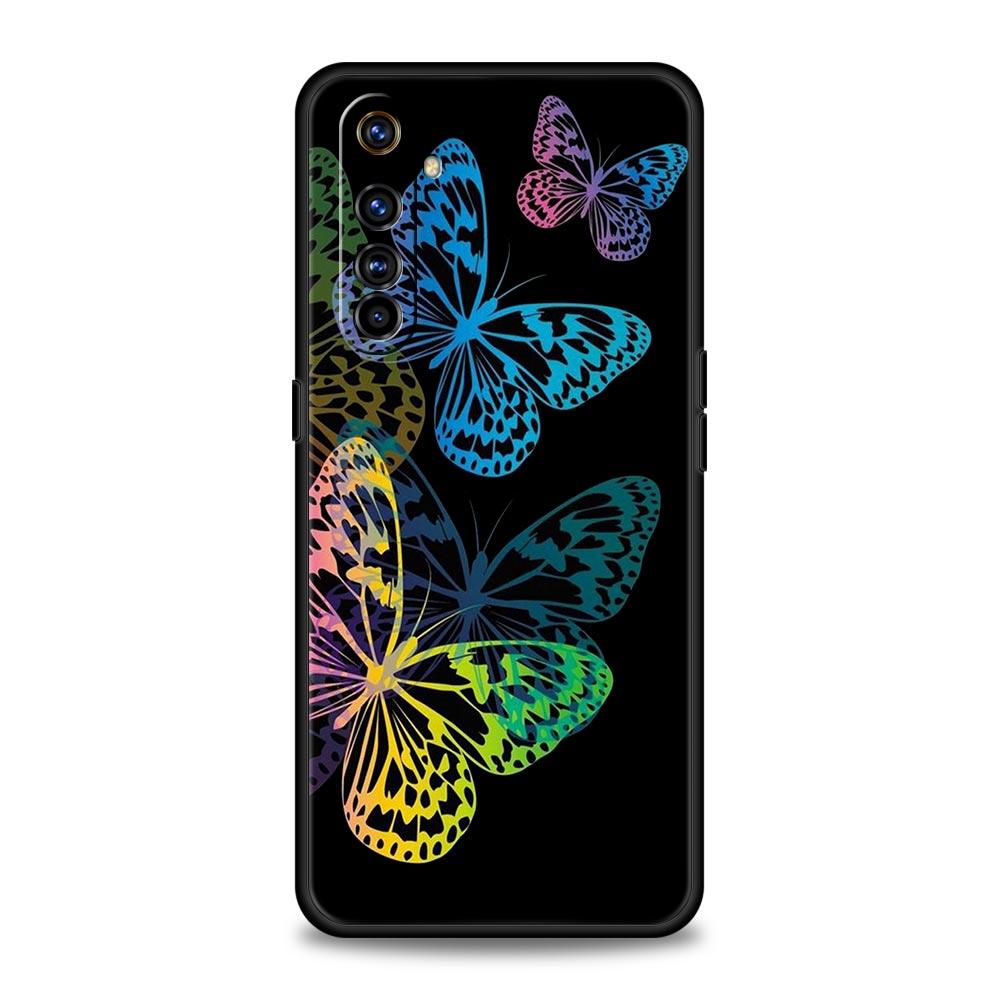 Dragon Flower Grass Line Art Phone Case For Realme 10 9 8 5G 7 6 GT2 Pro Plus 9i 8i C21 C11 C25 C35 GT Neo 2 3 3T Soft Cover