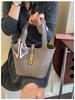 Trendy Cross-Buckle Bucket Bag: Versatile, High-End Fashion Handbag