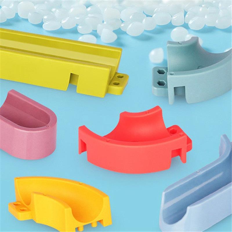 Bathroom Bath Toys DIY Race Run Assembling Assembling Track Water Spray Toy
