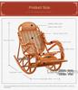 Deluxe Rocking Chair Rattan Wicker Furniture Indoor Living Room Glider Recliner Modern Rattan Leisure Chair