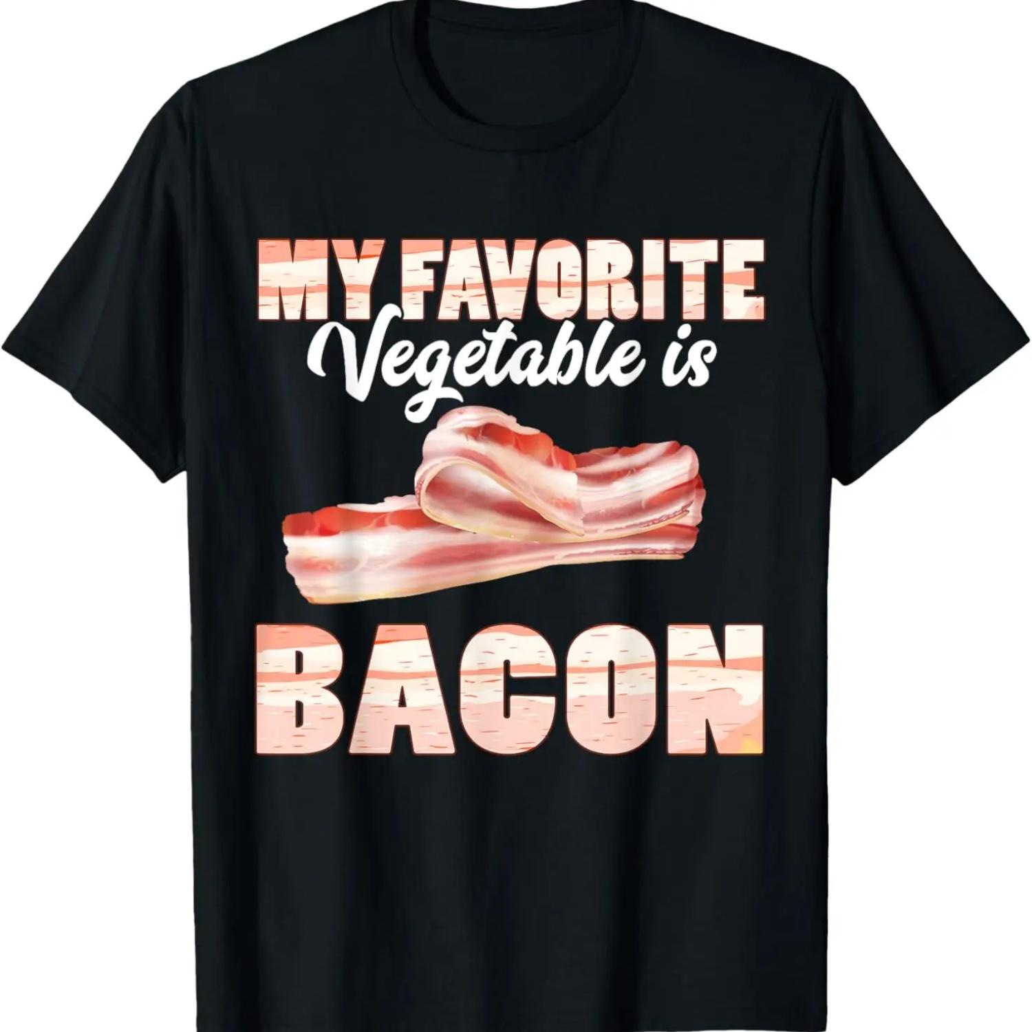 

Смешная футболка «Мой любимый овощ — бекон», для любителя барбекю, против веганов XXXXXL чёрный