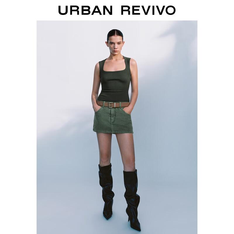 UR Women's Ribbed Knit Cropped Camisole Top