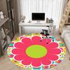 1pc Flower Pattern Chair Carpet for Office, Round Non Slip Durable Large Size Office Carpet, Suitable for Office