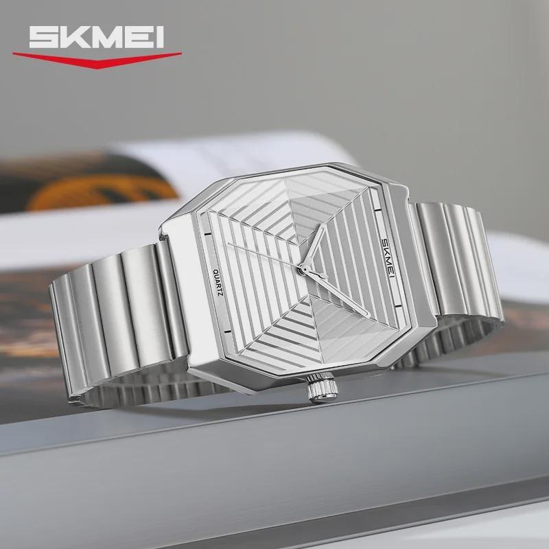 Fashion Quartz Watch Unique Design Stainless Steel Men's Wristwatches Business Watches for Men