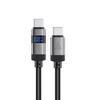 USB-C - USB-C Cable with Display 480Mb/s 66W 1.2m - Black