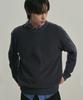 KNITTED [Nitied X Fashion Planet] Cotton Waffle Round Knit Charcoal