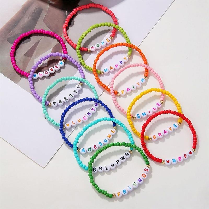 4mm Glass Beads Bracelets Craft Set With Assorted Color Safe Materials for Jewelry Making and Kids Art Projects