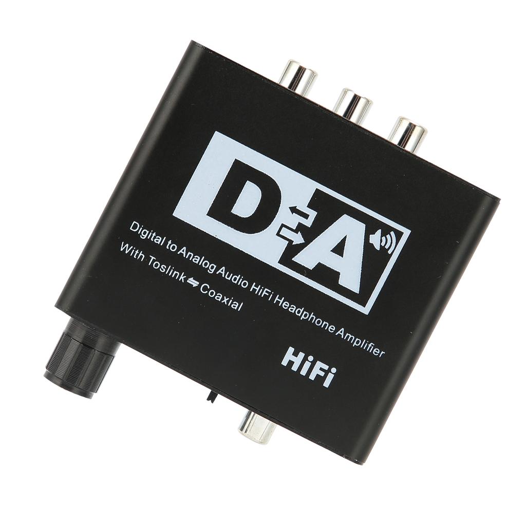 Digital to Analog Converter HD AC Digital to Analog L R RCA Converter with Volume Control for HDTV