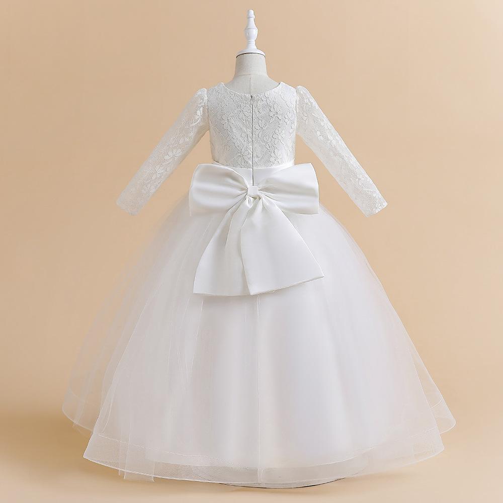 4-14 Jahre Tüll Spitze Blumenmädchen Kleid Kostüm Kinder Braut Ballkleid Prinzessin Kleid für Mädchen Hochzeit Party Erstkommunion Kleid