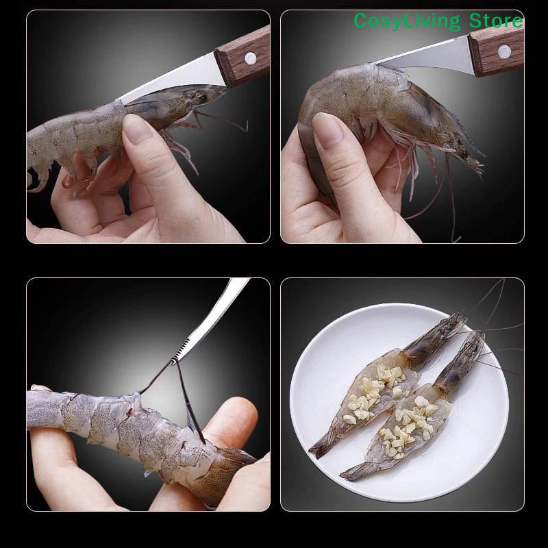 [CL]Stainless Steel Shrimp Peeling Tools Seafood Quick Sheller Shrimp Line Remover Shrimp Shell Peeler Kitchen Tools[CL]