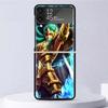 Anime Saint Seiya Shockproof Case For Samsung Galaxy Z Flip 7 6 5 4 3 5G Phone Cover Z Flip3 Flip4 Flip5 Flip6 Flip7 Shell Hard