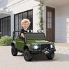 Kids Ride On Car with Remote Control, Music, Horn, 4 Spring Suspension Wheels, LED Lights for 3-5 Years Old, Green