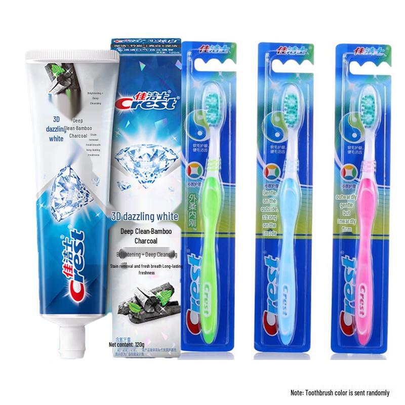

Crest 3D White Micro-Charcoal Toothpaste with Toothbrushes