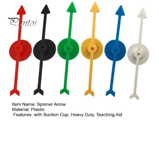 6Pcs Large Arrow Spinner with Suction Cup Heavy Duty Plastic Pointer Tools Family Night Party Board Game Prop Classroom Math Teaching Aid