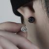 1 Pair 8mm Ear Studs Round Mini Minimalist Fashion Jewelry Dazzling Faux Crystal Men Women Earrings for Outdoor