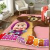 1Pc Masha Bear Adventures Rug, Office Carpet Indoor Outdoor Doormat, Non-Slip, Comfortable, Living, Christmas Halloween, Xmas Gift N165