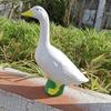 Goose Statue Resin Impressive Texture Delicate Details Versatile Goose Figurine Decoration Weather Resistant for Porch