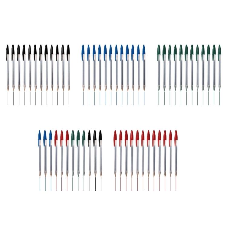 1.0mm Bold Point Ball Pen Ballpoint Pen Smooth Writing Multicolor Plastic Oil Pen for Office School Student Writing Gift