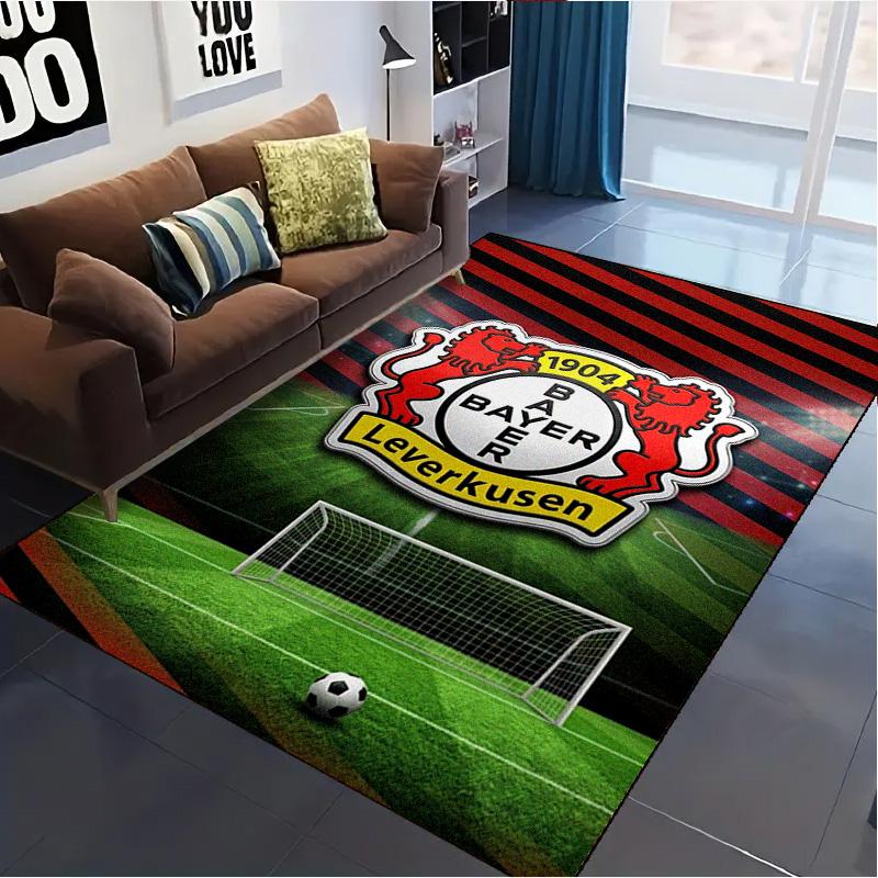 Tappeto Bayer Leverkusen per Soggiorno Camera da Letto Casa Decorazione Divano, Tappetino Antiscivolo per Giochi Bambini
