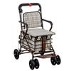 Foldable Mobility Scooter: Pushable & Rideable Elderly Walker with Four Wheels, Portable Shopping Assistant