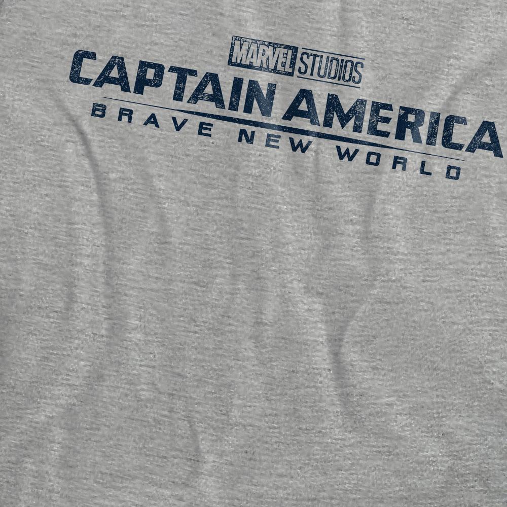 Captain America: Brave New World Unisex Adult Distressed Logo T-Shirt